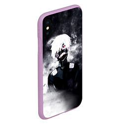 Чехол iPhone XS Max матовый Токийский Гуль в Дыму Tokyo Ghoul Smoke, цвет: 3D-сиреневый — фото 2