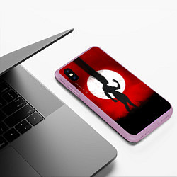 Чехол iPhone XS Max матовый Hunter x Hunter Гон волосы в небо, цвет: 3D-сиреневый — фото 2