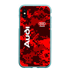 Чехол iPhone XS Max матовый Audi Pixel