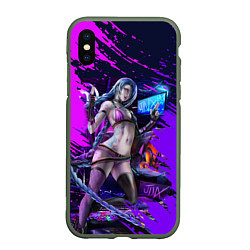 Чехол iPhone XS Max матовый Arcane ДЖИНКС игра League Of Legends