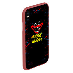 Чехол iPhone XS Max матовый Poppy Playtime Поппи Плейтайм huggy wuggy, цвет: 3D-красный — фото 2