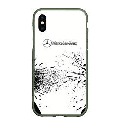 Чехол iPhone XS Max матовый Mercedes-Benz - Брызги