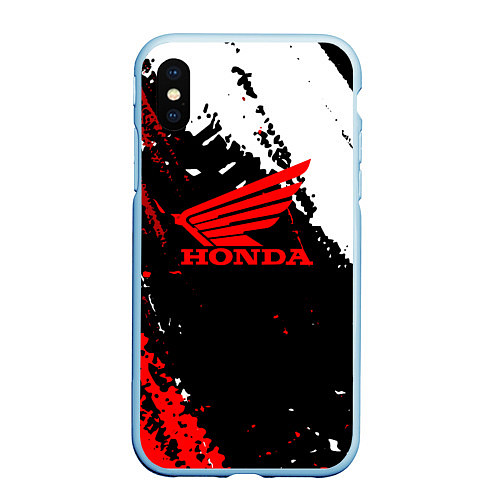 Чехол iPhone XS Max матовый Honda Logo Auto / 3D-Голубой – фото 1