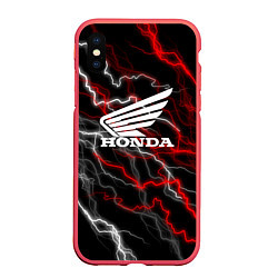 Чехол iPhone XS Max матовый Honda Разряд молнии