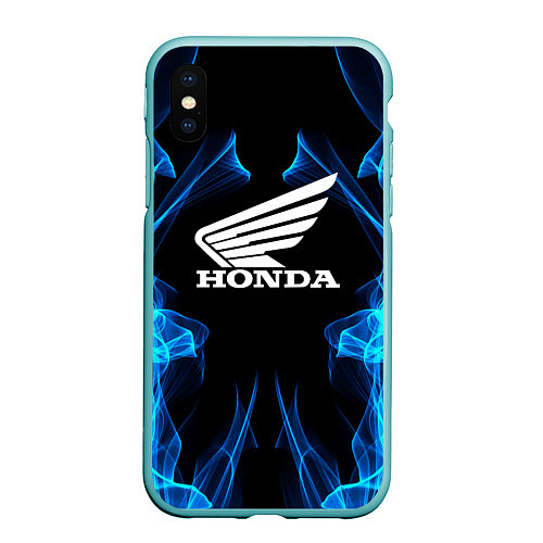 Чехол iPhone XS Max матовый Honda Fire / 3D-Мятный – фото 1
