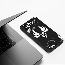 Чехол iPhone XS Max матовый ГЕНШИН ИМПАКТ - АНЕМО Камуфляж, цвет: 3D-черный — фото 2