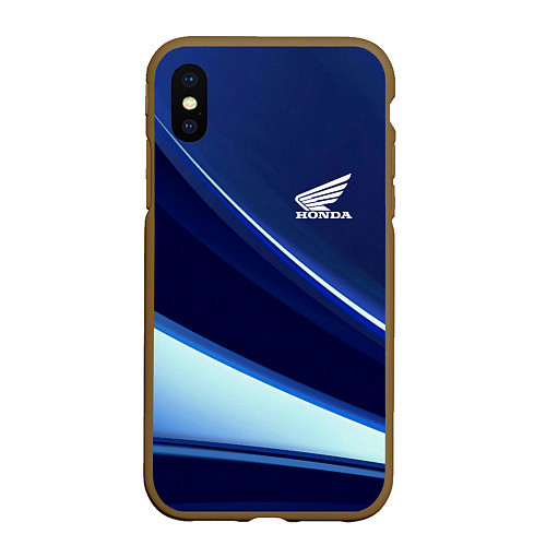 Чехол iPhone XS Max матовый Honda sport авто / 3D-Коричневый – фото 1