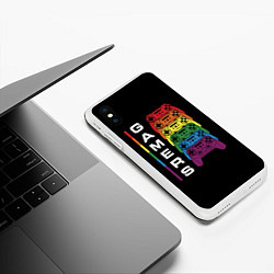 Чехол iPhone XS Max матовый GAMERS Геймеры, цвет: 3D-белый — фото 2