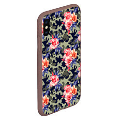 Чехол iPhone XS Max матовый Military rose, цвет: 3D-коричневый — фото 2