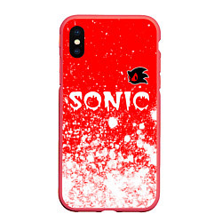 Чехол iPhone XS Max матовый SONIC EXE Арт, цвет: 3D-красный