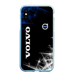 Чехол iPhone XS Max матовый Volvo отражения, цвет: 3D-голубой