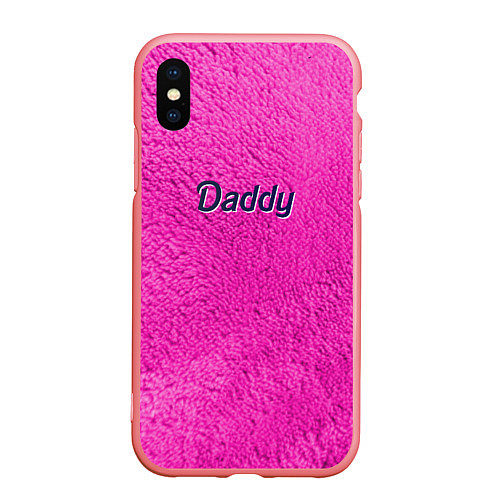 Чехол iPhone XS Max матовый Daddy pink / 3D-Баблгам – фото 1