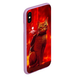 Чехол iPhone XS Max матовый The Stray, цвет: 3D-сиреневый — фото 2