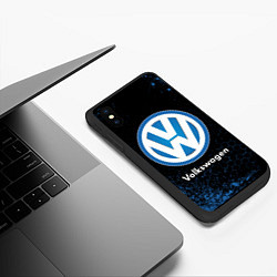 Чехол iPhone XS Max матовый Volkswagen - Объемный, цвет: 3D-черный — фото 2