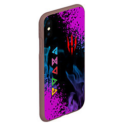 Чехол iPhone XS Max матовый The Witcher ГЕЙМЕРАМ ИГРА, цвет: 3D-коричневый — фото 2