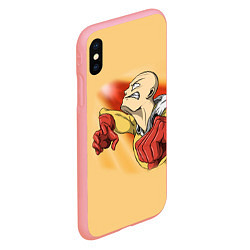 Чехол iPhone XS Max матовый Сайтама - One Punch Man, цвет: 3D-баблгам — фото 2