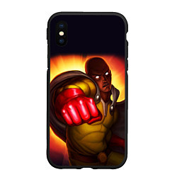 Чехол iPhone XS Max матовый Ванпанчмен Сайтама - One Punch Man