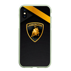 Чехол iPhone XS Max матовый Lamborghini геометрия