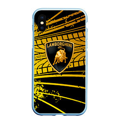 Чехол iPhone XS Max матовый Lamborghini - Следы от шин