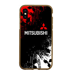 Чехол iPhone XS Max матовый Mitsubishi Sport Pattern