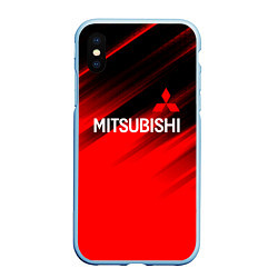 Чехол iPhone XS Max матовый Mitsubishi - Red Sport, цвет: 3D-голубой