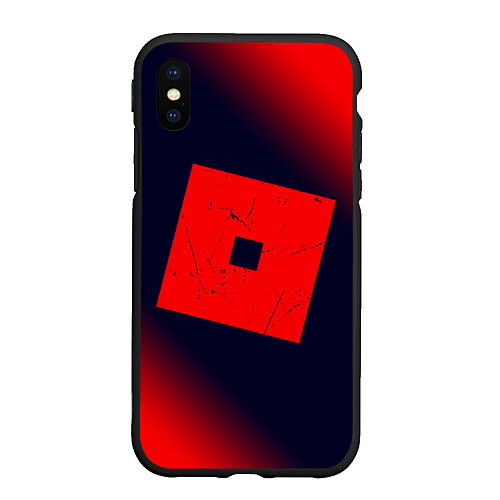 Чехол iPhone XS Max матовый ROBLOX Минимализм / 3D-Черный – фото 1