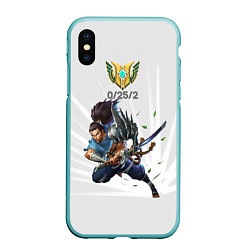 Чехол iPhone XS Max матовый Yasuo Meme, цвет: 3D-мятный