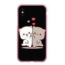 Чехол iPhone XS Max матовый Кошачья любовь навсегда Kitty love forever