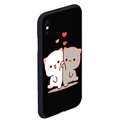 Чехол iPhone XS Max матовый Кошачья любовь навсегда Kitty love forever, цвет: 3D-черный — фото 2