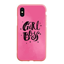 Чехол iPhone XS Max матовый Girl Boss!, цвет: 3D-баблгам