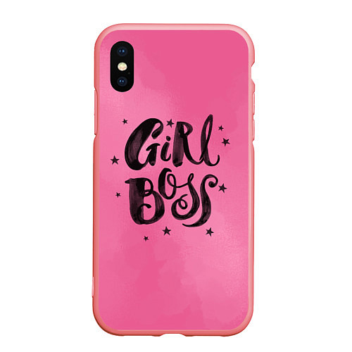 Чехол iPhone XS Max матовый Girl Boss! / 3D-Баблгам – фото 1