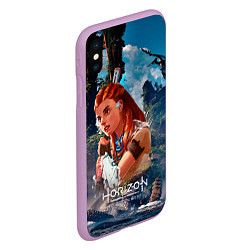 Чехол iPhone XS Max матовый Aloy Horizon, цвет: 3D-сиреневый — фото 2