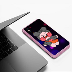Чехол iPhone XS Max матовый УТОЧКА ЛАЛАФАНФАН Lalafanfan, цвет: 3D-розовый — фото 2