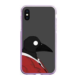 Чехол iPhone XS Max матовый Чёрная ворона