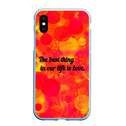 Чехол iPhone XS Max матовый Life is love