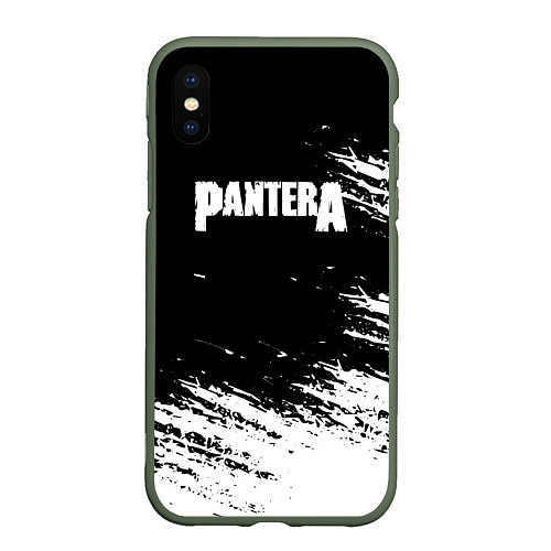 Чехол iPhone XS Max матовый Pantera Logo / 3D-Темно-зеленый – фото 1