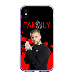 Чехол iPhone XS Max матовый Егор Крид: Family, цвет: 3D-светло-сиреневый