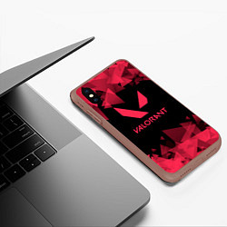 Чехол iPhone XS Max матовый Valorant - Геометрия, цвет: 3D-коричневый — фото 2