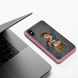 Чехол iPhone XS Max матовый Nathan Drake girl from Uncharted by sexygirlsdraw, цвет: 3D-малиновый — фото 2