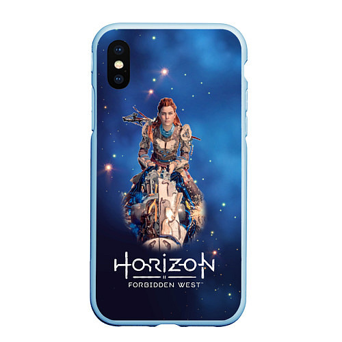 Чехол iPhone XS Max матовый Элой Aloy Horizon / 3D-Голубой – фото 1