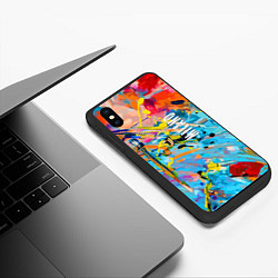 Чехол iPhone XS Max матовый Vanguard fashion pattern Milano, цвет: 3D-черный — фото 2