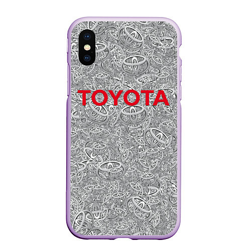 Чехол iPhone XS Max матовый TOYOTA PATTERN LOGO Z / 3D-Сиреневый – фото 1