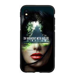 Чехол iPhone XS Max матовый In harmony with nature, цвет: 3D-черный