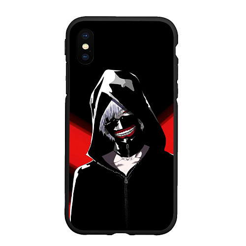 Чехол iPhone XS Max матовый Ghoul red line / 3D-Черный – фото 1