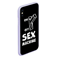 Чехол iPhone XS Max матовый SEX MACHINE Секс Машина, цвет: 3D-светло-сиреневый — фото 2