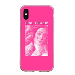 Чехол iPhone XS Max матовый Venus Girl Power, цвет: 3D-розовый