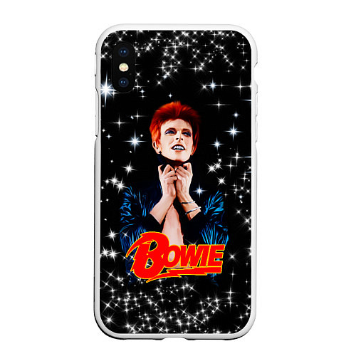 Чехол iPhone XS Max матовый Theres a Starman waiting in the sky / 3D-Белый – фото 1