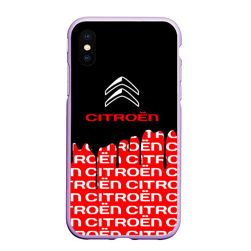 Чехол iPhone XS Max матовый Citroen ситроен / 3D-Сиреневый – фото 1
