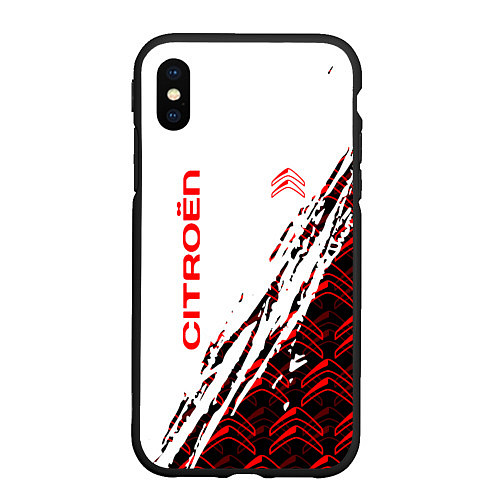 Чехол iPhone XS Max матовый Citroen ситроен / 3D-Черный – фото 1