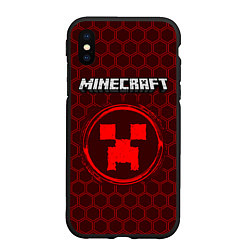 Чехол iPhone XS Max матовый MINECRAFT - Графика, цвет: 3D-черный